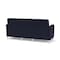 Lesro Siena Lounge Reception 3 Seat Tandem Seating No Center Arms, Brushed Steel, OH Navy Upholstery SN3101 - alternate 2